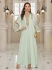 Modest Abaya Dress Muslim Women's Cross-Embroidered Robe Middle Eastern Style Casual Dress For Dubai Travel Polyester_ecoleips.com