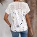 2026 European And American Summer Women's Fashion Trend New V-Neck Printed Lace Patchwork_ecoleips.com