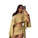 Women's Clothing Women's Summer Seaside Vacation Style Top With Straps Hip Skirt Suit Breathable Oblique Collar Off Shoulder_ecoleips.com