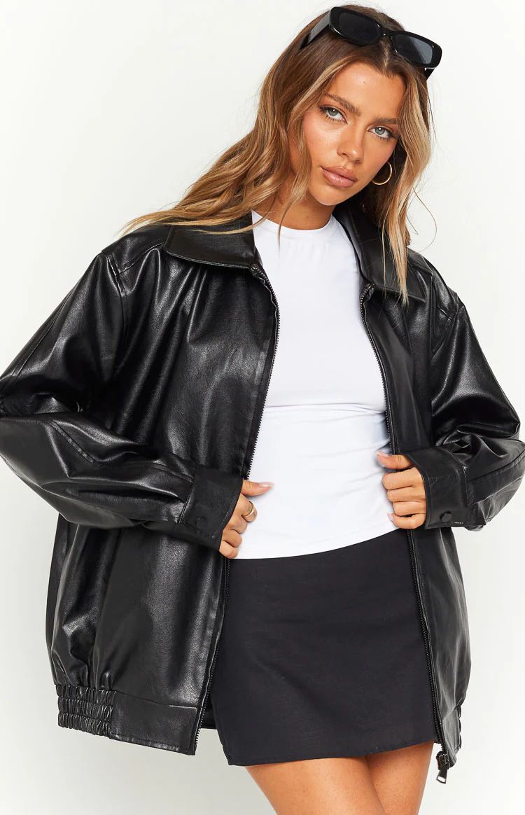 Women's Clothing Retro Motorcycle Style Leather Jacket Elegant Fashion Bomber Top For Daily Use_ecoleips.com