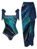 Sexy Slimming One-Piece Swimsuit Women's Beach Dress Set Fashionable Thermal Spa Swimming Bikini Full Coverage Fixed Chest Pad_ecoleips.com