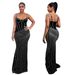 Women's Clothing Fashion Sexy Slim Hot Diamond Sling Arm Dress_ecoleips.com