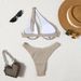 Women's One-Shoulder High-Cut Bikini Set Solid Color Trendy Design Swimwear for Beach Pool_ecoleips.com