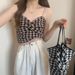 ng2510292 Women's Vest Spring Summer French Style Inner Unique Houndstooth Small Camisole Pure Desire Short Sweet Spicy Girl_ecoleips.com
