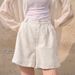 100% Linen Shorts For Women - Mid-Rise Relaxed Fit Walking Shorts, Classic "Quiet Luxury" Style For Spring Summer_ecoleips.com