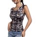 Summer Printed T-Shirt For Women Sleeveless Hollow Out Backless Slim Fit Elegant Top Style_ecoleips.com