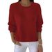 2026shein Cross-border European American Independent Site Autumn And Winter Long-sleeve Solid Color Sweater_ecoleips.com