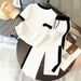 Women's Summer Casual Bow Print T-Shirt And Pants Set Comfort Fit Soft Cotton Two-Piece Outfit for Ladies Pink_ecoleips.com