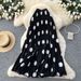 Women's Clothing Retro Polka Dot Pleated Midi Skirt For Women, High Waisted A Line, Slimming, Draped Long Skirt For Commuting._ecoleips.com