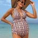"Elegant Maternity One-Piece Swimsuit – Sexy V-Neck & Backless Halter Design, Comfortable & Stylish Swimwear For Expecting Moms"_ecoleips.com