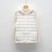 New Down Vest 90 Down Autumn And Winter New Light And Thin Hooded Vest Women's Simple Down Liner_ecoleips.com