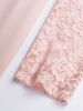 Women MockNeck Long Sleeve Lace Panel Pink Ruffle Slit Mermaid Maxi Dress Elegant Formal Summer Romantic Wedding Guest Slim Dres_ecoleips.com