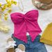 Women's Clothing Tube Top Pure Desire Butterfly Design Navel Baring Sexy Hot Girl Solid Color Women's Vest_ecoleips.com
