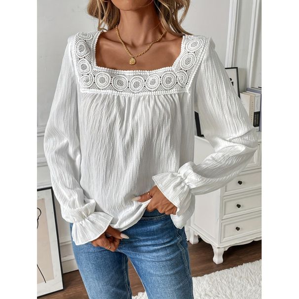 2025 New Model Cross-Border Foreign Trade European And American Women's Clothing Independent Z In-Stock Lace Collar Long_ecoleips.com