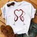 Fashion Wine Glass Round Neck Letter Print Casual Short Sleeve Women's T-Shirt_ecoleips.com