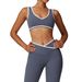 Women's Wide Strap Sports Bra Shockproof Contrast Color One Piece Yoga Fitness Wear_ecoleips.com