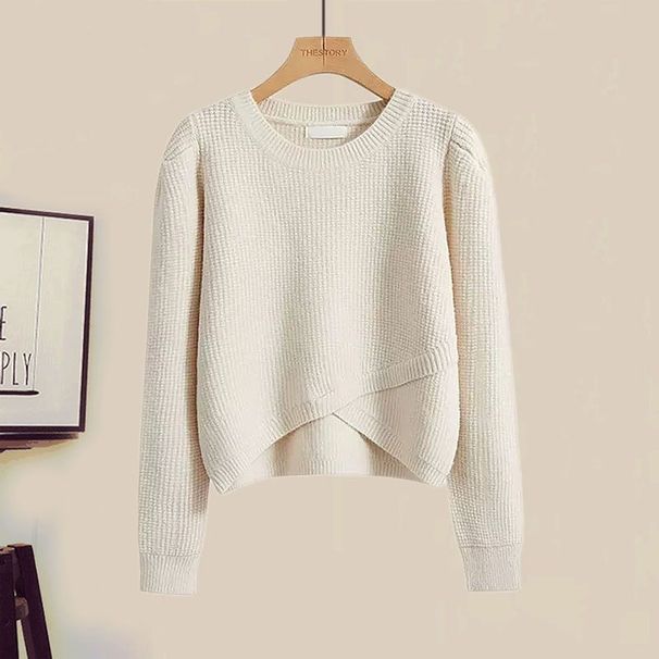 Women’s Clothing Autumn New Style Fashionable Temperament Age Reducing Knitted Top Slim Skirt Two Piece Suit_ecoleips.com