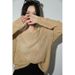 Semi-sheer Versatile Women's Top With Three-dimensional Stripes, Hollowed-out Round Neck, Long Sleeves, Dropped_ecoleips.com