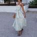 2023 Summer New European And American Cross-Border Fashion Floral Print French Retro Waist-Cinching Strap Dress_ecoleips.com