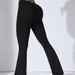 Women's Clothing Women's High-Waisted Straight Leg Flared Pants Letter Print Elastic Casual Sports Trousers Slimming Breathable_ecoleips.com