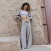 Effortless Elegance Two-Piece Set – Women's Breathable Knit Cardigan & Flowy Wide-Leg Pants (S-XXL) | Versatile Spring/Summer Outfit_ecoleips.com