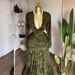 Elegant Sweet Long Sleeved Pleated Printed Maxi Dress European American Style Women's Clothing Dress_ecoleips.com
