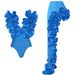 Women's Clothing Swimsuit Women's Lace V Neck Irregular Skirt Swimsuit Set_ecoleips.com
