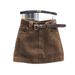 Women's Corduroy Midi Skirt High Waisted Slimming Petite A-Line Bodycon Mini Skirt for New Spring Autumn Versatile Style_ecoleips.com