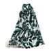 Women's High-Waisted Pleated Midi Skirt Summer Printed A-Line Suitable Work Vacation_ecoleips.com