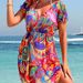 New Plus Size One Piece Swimsuit For Women High End Tropical Print Quick Drying Spring Resort Style Dress_ecoleips.com