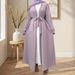 New Fashionable Lace Trimmed Cardigan Robe With Headscarf_ecoleips.com