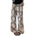 Summer Retro Hong Kong Style Digital Print Casual Straight Leg Pants High End Feel for Women_ecoleips.com