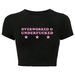 European And American Style Women's Clothing 2024 New Product INS Personalized Street Letter Print Cropped Short-sleeve_ecoleips.com