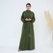 Voya Muslim Set Of Good Quality Women's Solid Color Two-piece Set, With Sleeveless Long Skirt On The Inside And Jacket On The Outside_ecoleips.com