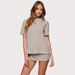 Cross-border European And American Women's Clothing 2026 Summer New Knitted Striped Fashion Casual Skirt Sports_ecoleips.com