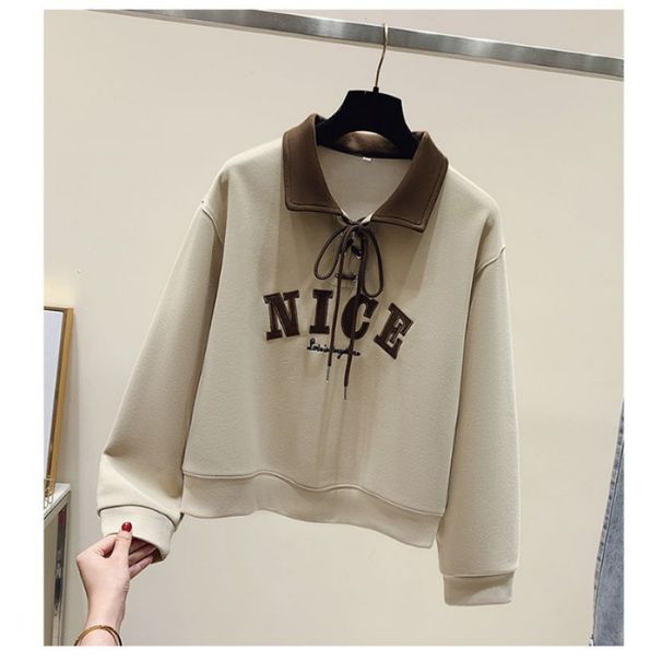 "Korean-Style Denim Suit Set – Embroidered Long-Sleeve Sweatshirt & High-Waist Carrot Pants"_ecoleips.com