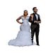 Women's Clothing White Mermaid Wedding Dress Transparent Beaded Sequined Tulle Bridal Gown With Lace Layered Long Sleeves Vintage Style_ecoleips.com