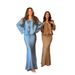 Cross-Border In-Stock Women's Fashion 2025 Early Autumn Elegant Socialite Style Lace-Up Top Slimming Bodycon Skirt Set_ecoleips.com