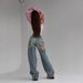 American Retro Hot Girl High Waist Straight Floor Length Trousers With Tattered Back Design Slim Jeans For Women In Four Seasons_ecoleips.com