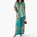 Women's Clothing Fashion Satin Floral Print Casual Long Sleeved Tie Suit_ecoleips.com