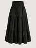 Aria Basics Aria Basics Independent Site European And American Cross-border Foreign Trade Bohemian A-line Flowing Layered Cake Skirt_ecoleips.com