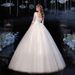 Bride Deep V Simple New Wedding Dress Princess Dream_ecoleips.com