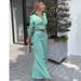 Women's Clothing Summer New Temperament Long Sleeved Tops Wide Leg Pants Fashionable Two Piece Suits For Women_ecoleips.com