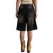 American Style Black Denim Retro Mid-Length For Women Loose Five-Point Pants Wide-Leg Straight Shorts European Size_ecoleips.com