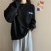 European American Style Real Shot Waffle Knit Sweatshirt For Women, Round Neck, Plus Size, Loose Fit, New Spring And_ecoleips.com