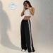 Women's Clothing Women's High-Waisted Casual Straight Leg Pants With Drawstring And Elastic Waist Fashion Long Trousers_ecoleips.com