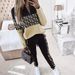 Women's Clothing Color Block Long Sleeve Top And Patchwork Trousers Set Fashion Outfit For Ladies_ecoleips.com