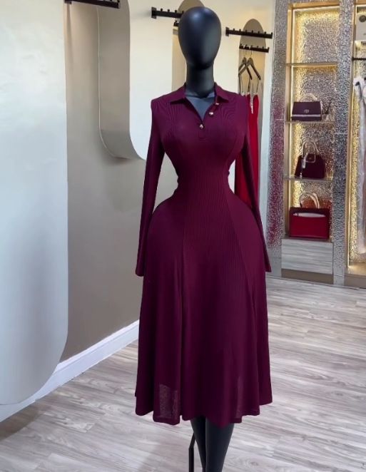 Elegant High-Waisted Ruffle Sleeve Shirt Dress Spring Summer Flowy Long Sleeve Wrap Dress European American Fashion for Women_ecoleips.com