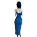 Solid Color Sexy Split Strap For Women 2025 Summer New Waist Slimming Bodycon Midi S Dress_ecoleips.com