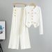 K Short Slim-fit Sweater Set For Women; New Fashion Knitted Top With Wide-leg Pants Two-piece Set._ecoleips.com